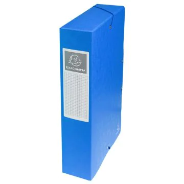 Boîte de classement Carte lustrée - Dos 60 mm - Bleu EXACOMPTA Visuel