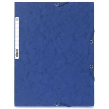 Chemise à élastiques 3 rabats Carte lustrée - Bleu : EXACOMPTA Visuel