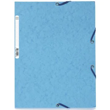 Chemise à élastiques 3 rabats Carte lustrée - Turquoise : EXACOMPTA Image