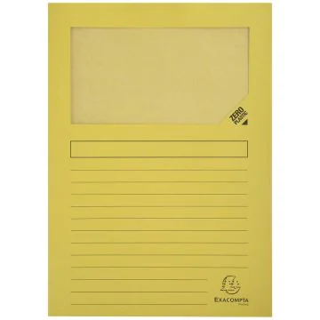 Lot de 100 Chemises à fenêtre - Jaune : EXACOMPTA Forever Visuel