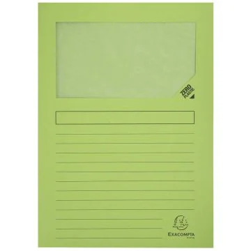 Lot de 100 Chemises à fenêtre - Vert clair : EXACOMPTA Forever Image