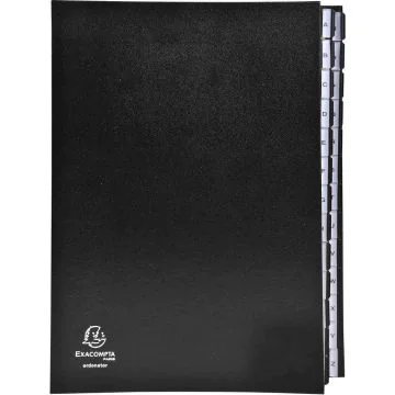 Trieur alphabétique - 26 compartiments - Noir  621265E EXACOMPTA photo