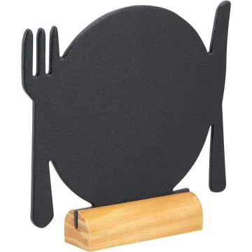 Ardoise de Table - Forme Assiette : SECURIT Silhouette (FBT-PLATE)