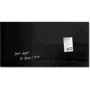 SIGEL : Tableau magnétique en verre - 910 x 460 mm - GL145 - Noir