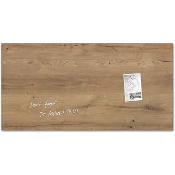 Tableau magnétique en verre - 910 x 460 mm - Bois Naturel SIGEL Artverum
