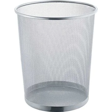 Corbeille à Papier 23 litres en métal - Argent : HELIT Mesh Visuel