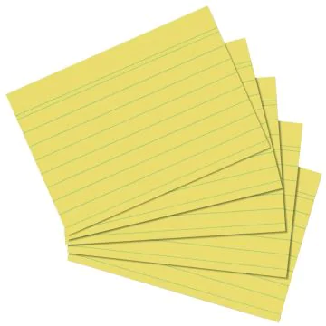 Lot de 100 Fiches Bristol lignées - 105 x 148 mm - Jaune : HERLITZ Visuel