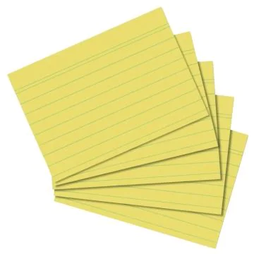 Lot de 100 Fiches Bristol lignées - 52 x 74 mm - Jaune : HERLITZ Visuel