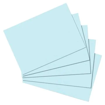 Lot de 100 Fiches Bristol unies - 148 x 210 mm - Bleu : HERLITZ Visuel