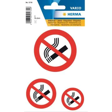 HERMA : Etiquettes de signalisation - Non Fumeur interdiction