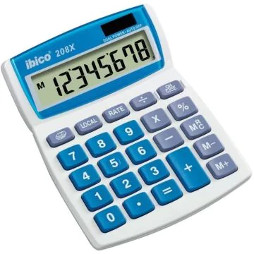 IBICO : Calculatrice de bureau solaire 8 chiffres - 208X Photo