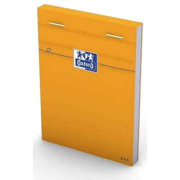 Photo OXFORD : Bloc-notes quadrillé - Couverture orange - 85 x 120 mm 