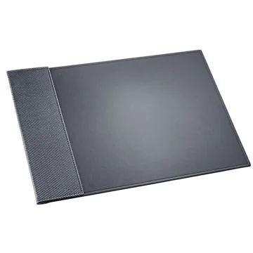 Photo Sous-mains - 450 x 650 mm - Cuir Noir - Coutures noires LAUFER Concerto