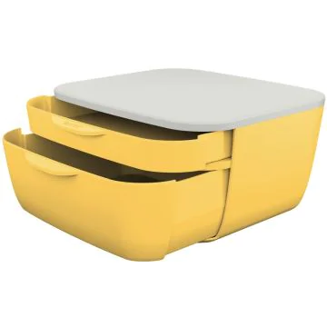 Photo Bloc de classement - 2 Tiroirs - Jaune LEITZ My Box Cosy