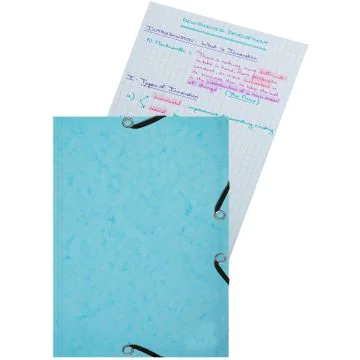 Photo Chemise A5 à 3 rabats - Avec 25 fiches bristol - Assortiment EXACOMPTA Aquarel