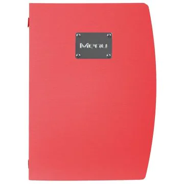 Protège-menus A4 en plastique - Rouge : SECURIT Rio Menu Visuel