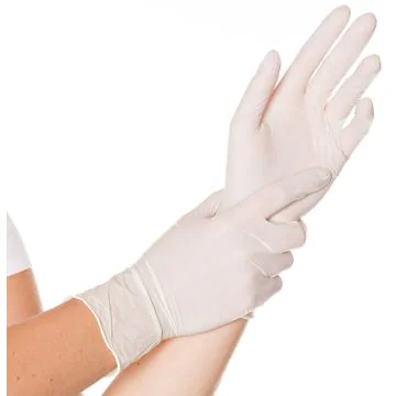 Boite de 100 Gants jetables en Nitrile Blanc - Taille S : HYGOSTAR Visuel