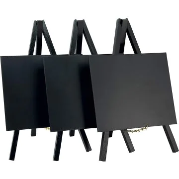 Ardoise de Table avec trépied - 150 x  260 mm - Support Noir : SECURIT MINI image