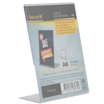 Présentoir de table incliné A6 - 105 x 148 mm : SECURIT Photo