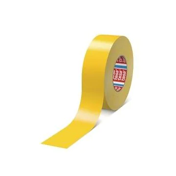 Photo TESA : Ruban adhésif jaune en vinyle - 50 mm x 50 m
