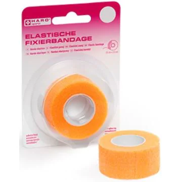 Photo Bande adhésive élastique de fixation - 25 mm x 2,5 m - Orange HARO