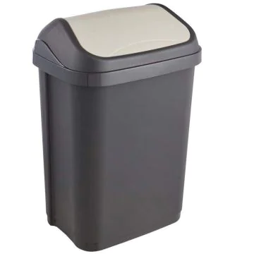 Photo Poubelle avec couvercle - 10 litres - Anthracite/Crème KEEEPER