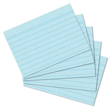 Photo Lot de 100 fiches Bristol lignées - 74 x 105 mm - Bleu HERLITZ 10836237