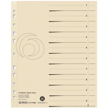 Photo Intercalaires en carton 240 x 300 mm - Chamois HERLITZ 10840205