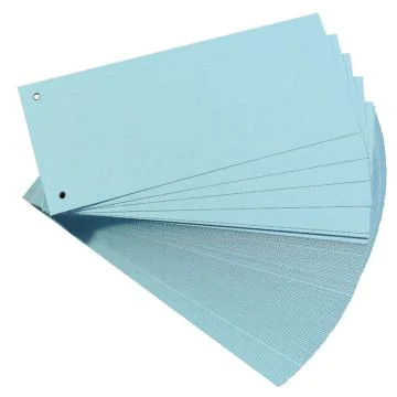 Photo Intercalaires en carton - 240 x 105 mm - Bleu : HERLITZ Lot de 100 réf. 10843480