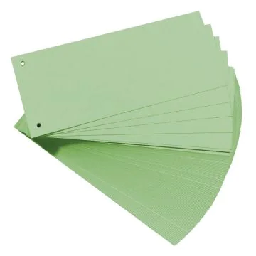 Photo Intercalaires en carton - 240 x 105 mm - Vert : HERLITZ Lot de 100 réf. 10843506
