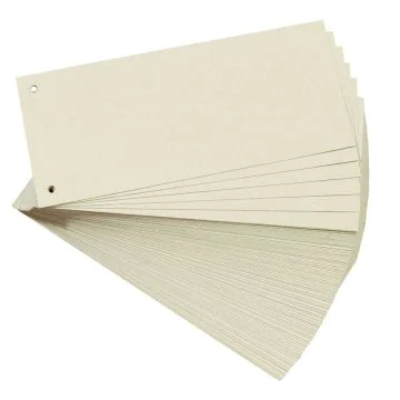 Photo Intercalaires en carton - 240 x 105 mm - Chamois : HERLITZ Lot de 100 réf. 10843621 