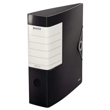 Photo Classeur solide à levier - Dos 82 mm - Noir : LEITZ 1112-00-95