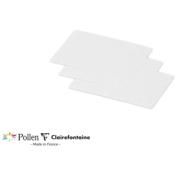 Photo POLLEN : Carte de papier Blanc irisé - Format 70 x 95 mm 11287C