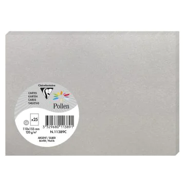 Photo POLLEN Carte Argent 110 x 155 mm C6 11389C Clairefontaine