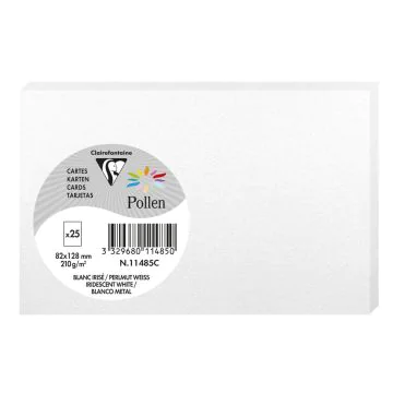 Photo Carte en papier POLLEN 82 x 128 mm - Blanc irisé (Carterie et loisirs créatifs) 11485C