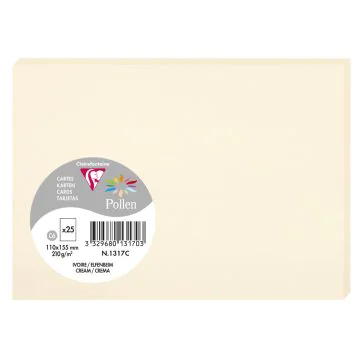 Photo POLLEN Carte Ivoire 110 x 155 mm C6 1317C Clairefontaine