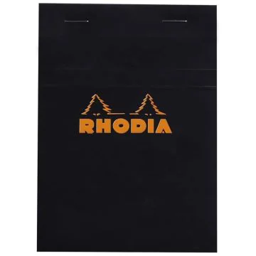 Photo Bloc-notes quadrillé - Couverture Noir - 105 x 148 mm A6 RHODIA N°13 Fermé