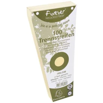 Photo Intercalaires trapézoïdales - 240 x 105 mm - Chamois EXACOMPTA Forever 