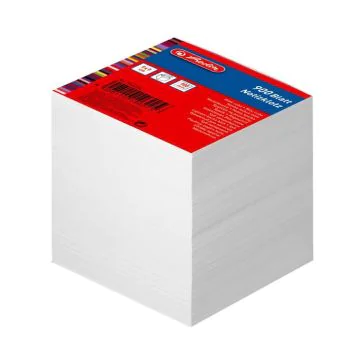 Photo Bloc notes cube de feuilles - Blanc - 90 x 90 mm : HERLITZ 146225