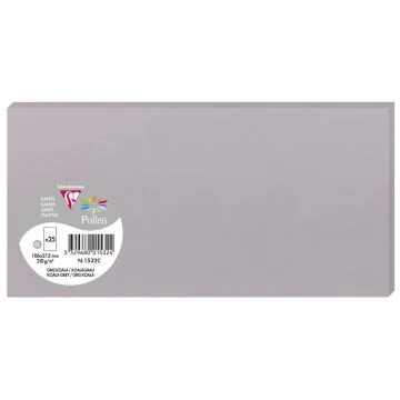 Photo POLLEN Carte DL Gris koala 106 x 213 mm 1532C Clairefontaine