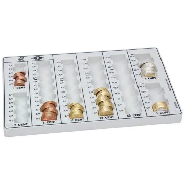 Photo Planche de Comptage EURO 8 colonnes à pièces (Trieur à monnaie) 161658000 WEDO
