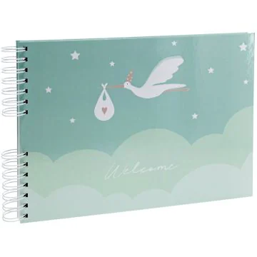 Photo Album photos à spirales - 320 x 220 mm - 100 photos - Bleu EXACOMPTA Cigogne Image