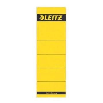 Photo Etiquettes Dos de classeur - 61 x 192 mm - Jaune : LEITZ Lot de 10 - 1642-00-15
