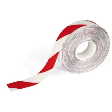 Ruban adhésif de signalisation - Rouge/Blanc : DURABLE photo