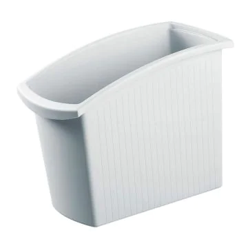 Photo Corbeille à papier rectangulaire 18 litres - Gris clair : HAN MONDO 