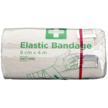 Photo Bande élastique - 80 mm x 4 m - Blanc CEDERROTH