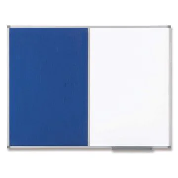 Photo Tableau duo blanc magnétique et feutrine bleue - 1200 x 900 mm : NOBO 1902258