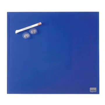 Photo Tableau magnétique en verre Diamond - 450 x 450 mm - Bleu : NOBO réf. 1903953