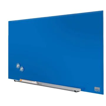 Photo Tableau magnétique en verre - Bleu - 677 x 381 mm : NOBO Diamond 1905187