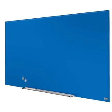 Photo Tableau magnétique en verre - Bleu - 1260 x 711 mm : NOBO Diamond 1905189